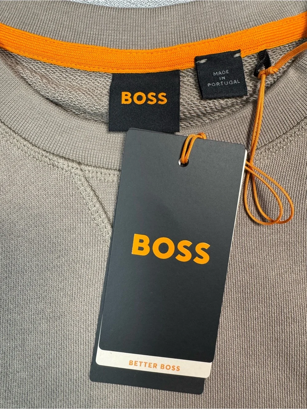 NWT New Hugo Boss Sweater Westart Taupe Made In Portugal Size M